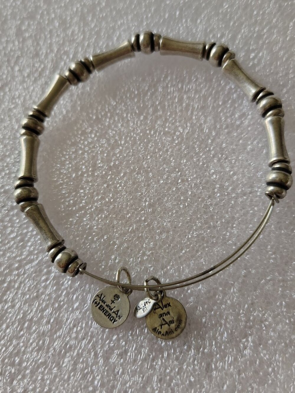 Alex and Ani Silver Bead Bangle Very Shiny 433
